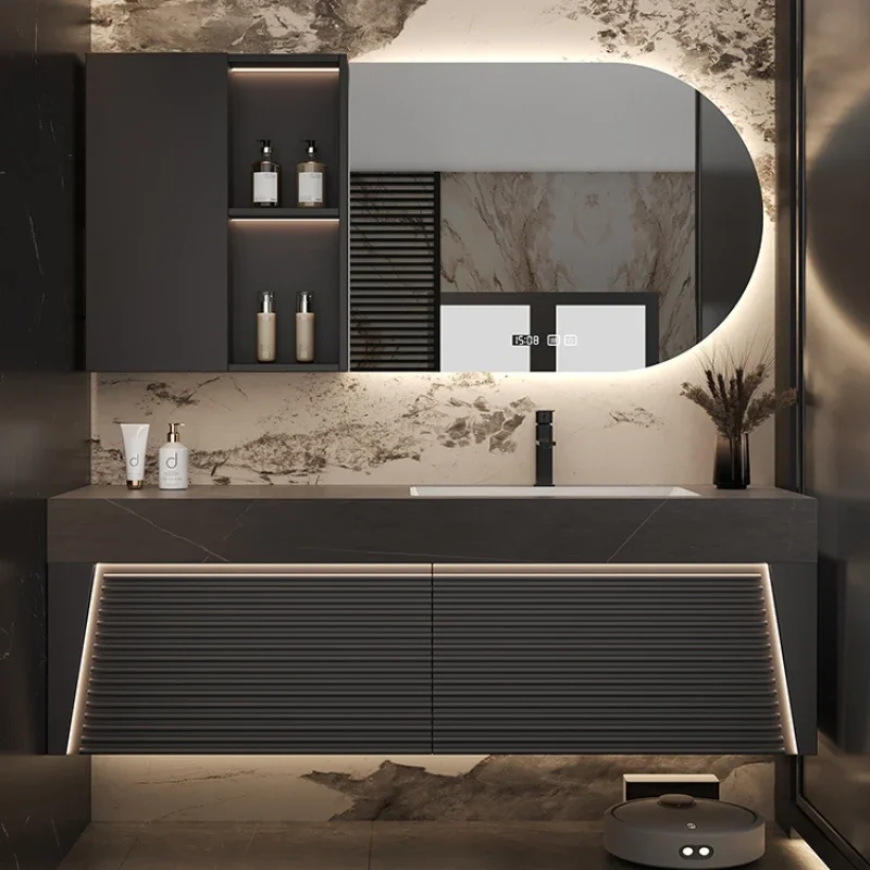 

Luxury Modern Bathroom Cabinet Organizer Vanity Mirror Display Cabinet Storage Makeup Meuble Salle De Bain Bathroom Furniture