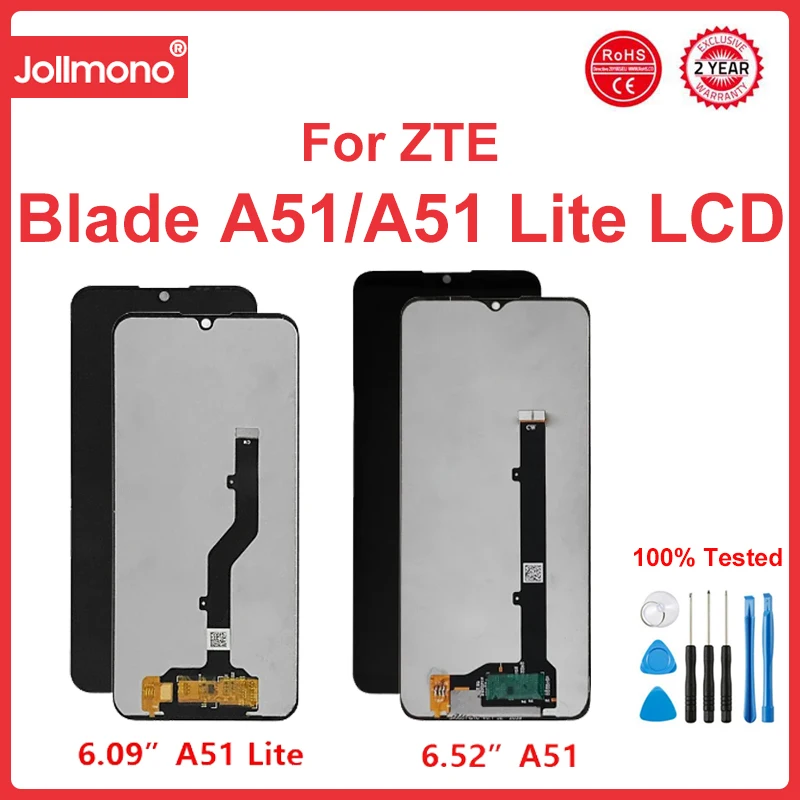 

6.52“ Display For ZTE Blade A51 LCD Display Touch Screen Digitizer Assembly Screen LCD ZTE Blade A51 Lite 6.09" Lcd