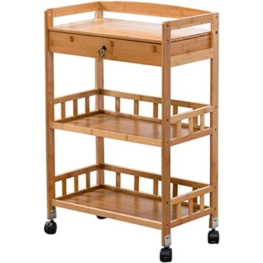 

Storage Trolley Bar Serving Cart for Hotel Business Restaurant, Home Kitchen Cart, Rustic Bar Cabinet Kitchen IslandandServing