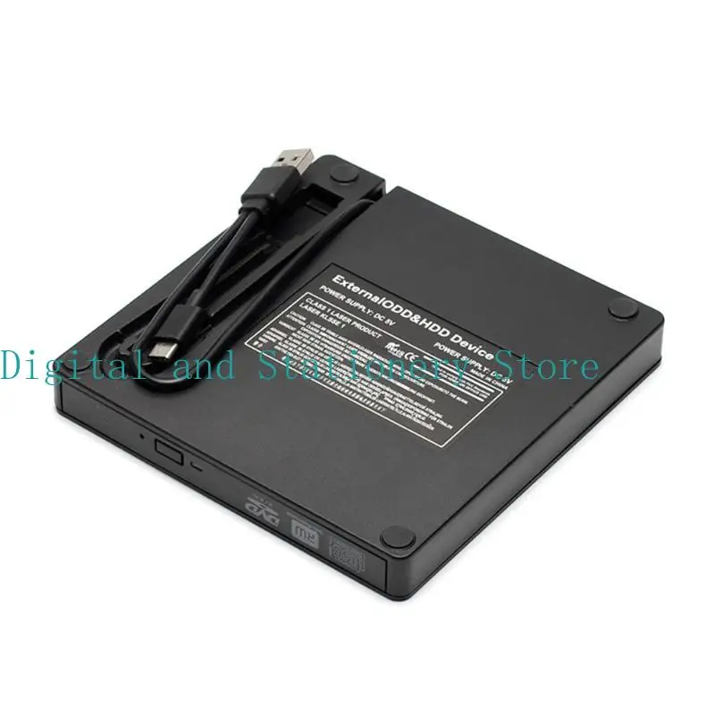 Portable Optical Drive Case for 12.7mm 9.5mm USB3.0 Type-C External Mobile HDD Enclosure Box for DVD-/CD-ROM Case