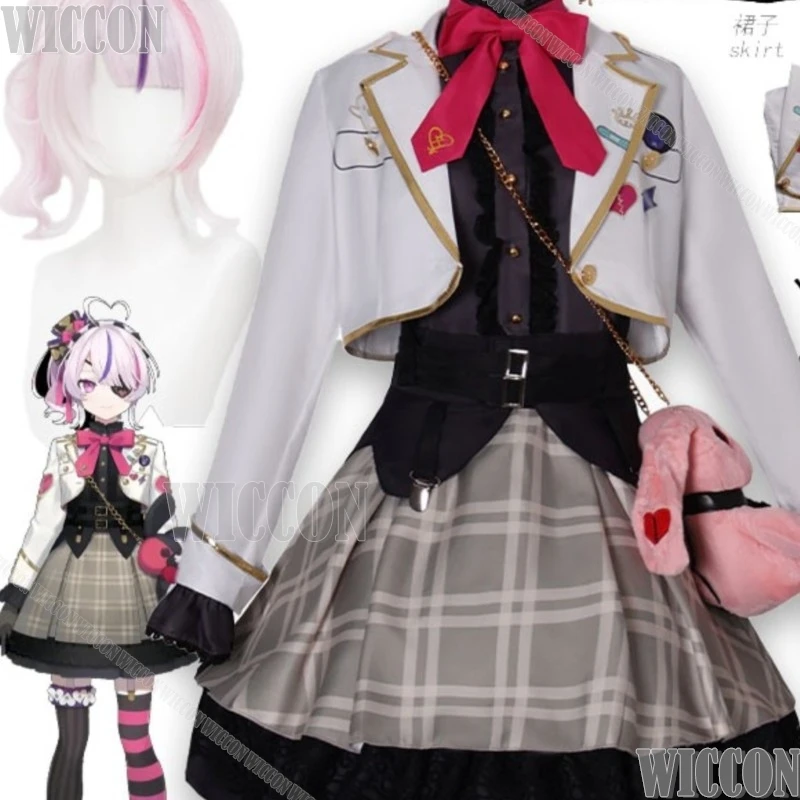 

Костюм Kawaii Idol: Белое платье-пальто, парик, бант, готика, Лолита, Хэллоуин, косплей, Nijisanji, Vtuber, Мария, Марионетт, Навидад, Карнавал