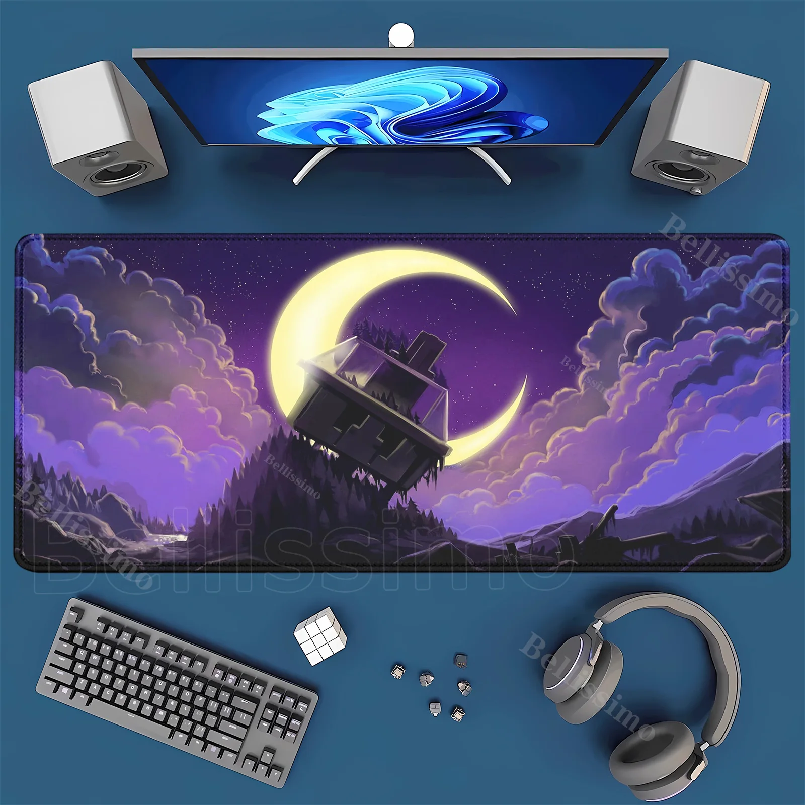 

Starry Sky Moon cloud Mouse Pad Large Computer Office Game Table Pad XXL Rubber Anti-slip Gaming Keyboard Mousepad Long Desk Mat