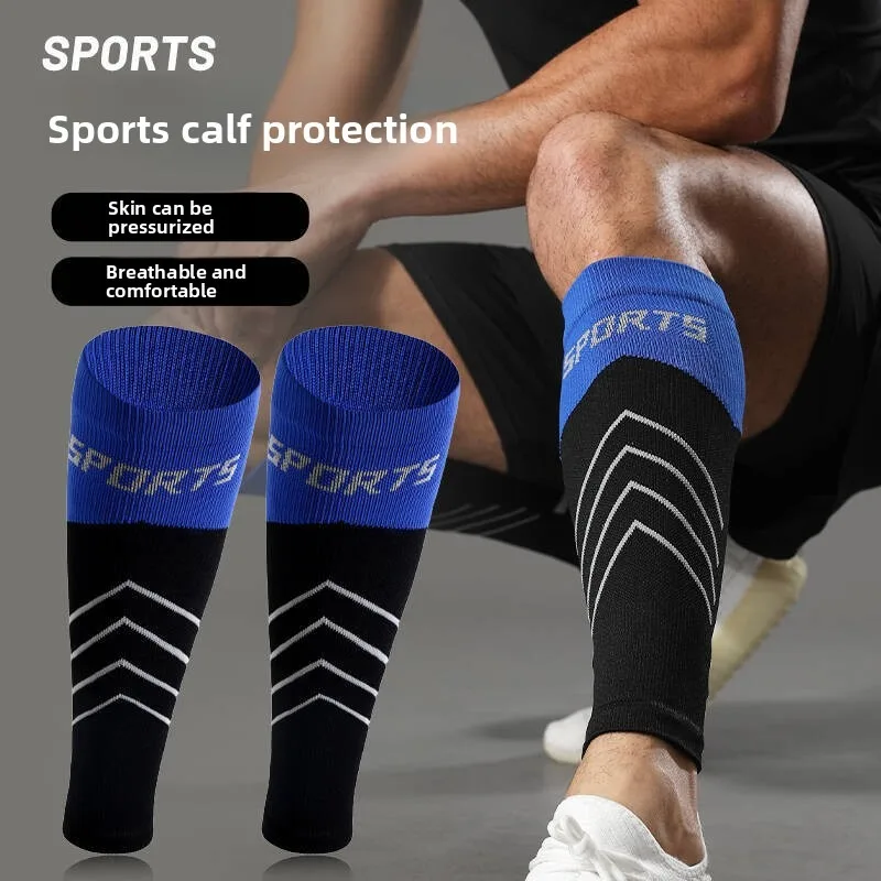 High Performance Elastic Knitted Compression Calf Sleeves for Running Football Skipping Cycling with Non Slip Muscle Support