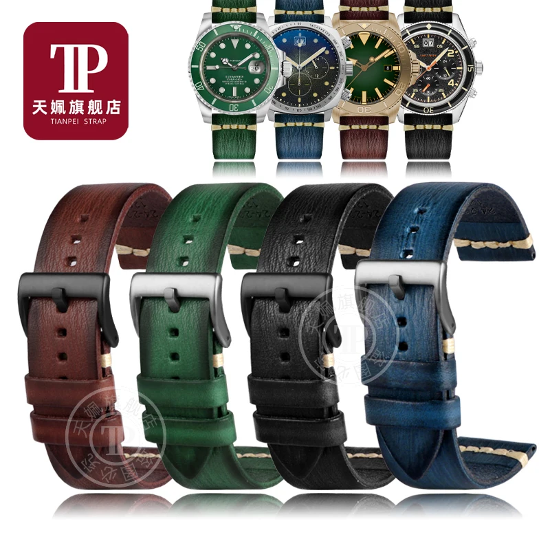 Genuine Leather Watchband for Galaxy Tissote Timex Omega Panerai IWC Watch Strap 20mm 22mm 24mm Watch Band Wrist Bracelets