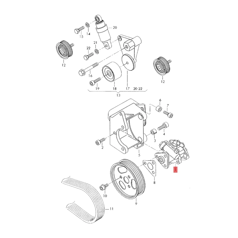 

7L8422154 Steering System Hydraulic Pump For Q7 VW Touareg Cayenne Vane Pumps 7L8422154B 7L6422154D 7L6422154C 7L6422154A