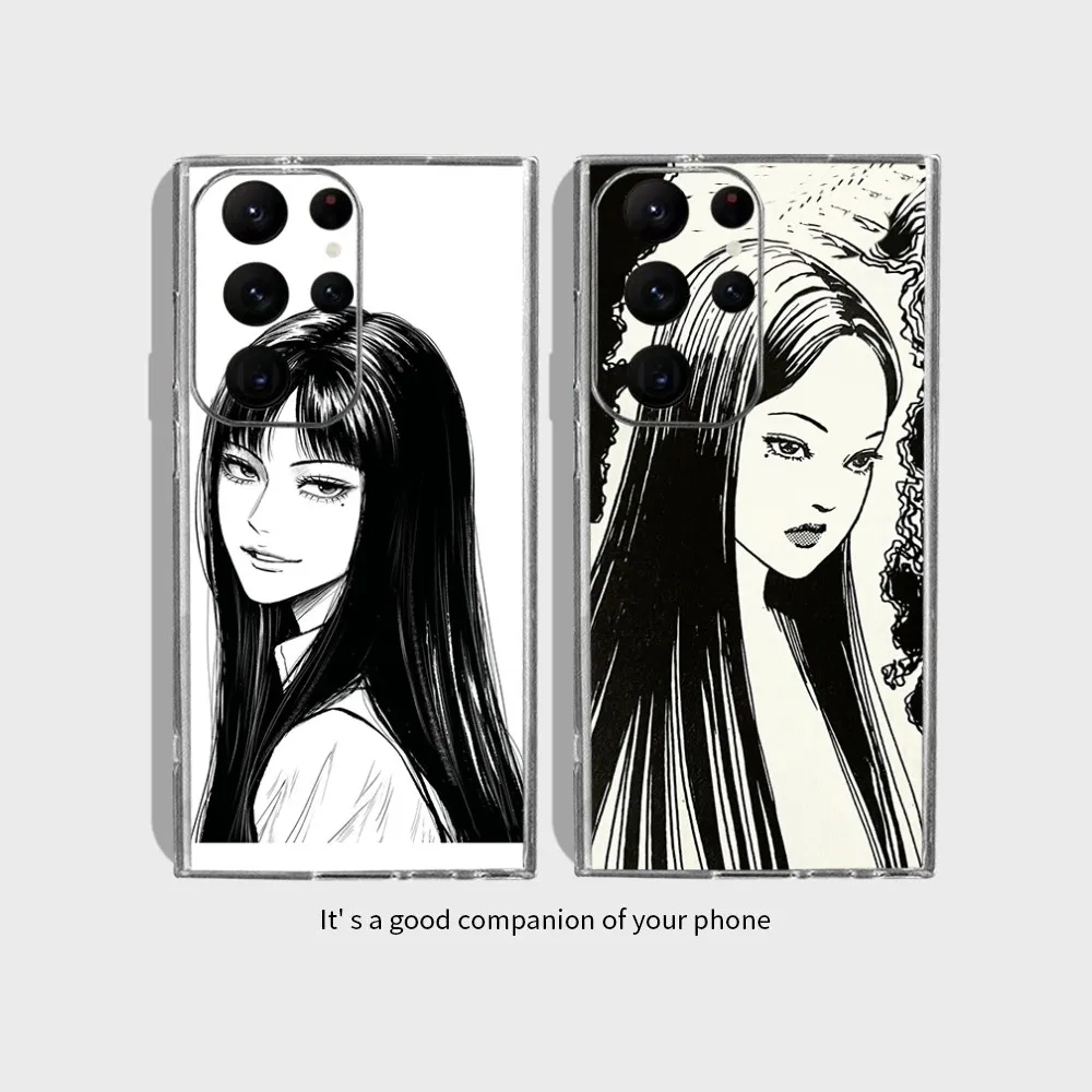 Anime Junji Ito Tomie Phone Case For Samsung Galaxy S24 Ultra S22 S23 Ultra S21 S20 5G Protective Silicone TPU Funda