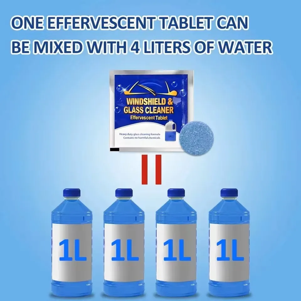 زجاج السيارة الأمامي الصلبة الأنظف ممسحة الزجاج الأمامي أقراص فوارة تنظيف المرحاض اكسسوارات السيارات زجاج السيارة الأمامي لذلك
