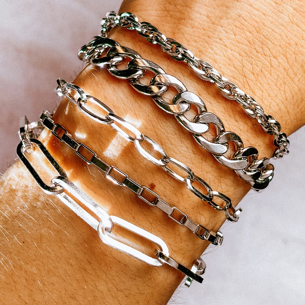 Stainless Steel Bracelets Exquisite Light Luxury Multi-Layer Chain Trendy Temperament Bracelets For Women Jewelry Everyday Wear