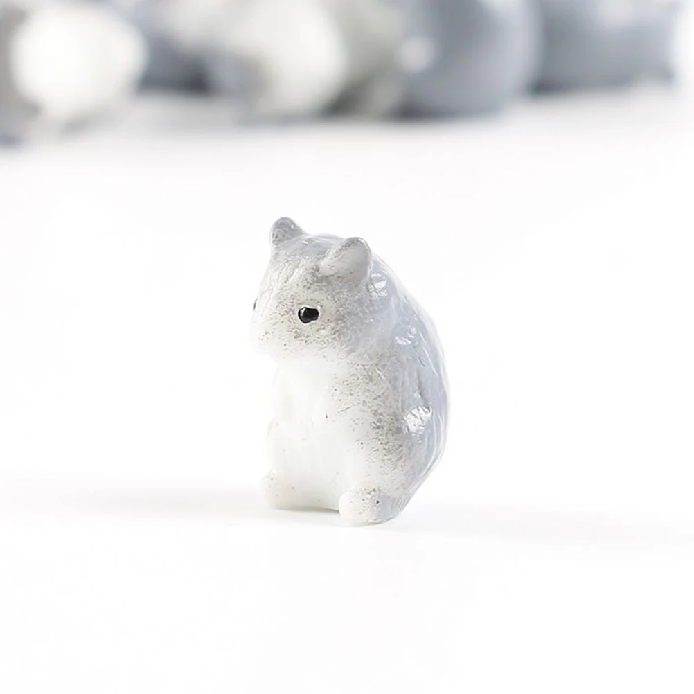 10 قطعة الفئران الحرفية الراتنج منحوتات حديقة صغيرة Diy بها بنفسك المشهد الصغير الديكور الخبز زخرفة كعكة ديكور عصاري