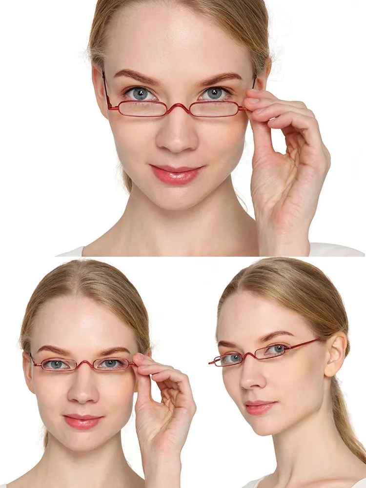 Pen holder type reading glasses for men and women, foldable and easy to carry, anti-blue light glasses