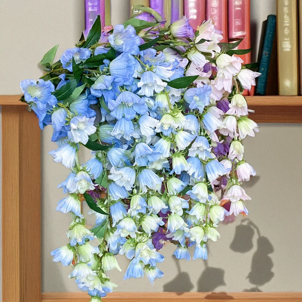 39 Inch Hanging Bellflower Artificial Flowers Silk Flowers Faux Flowers Home Decor Wedding Flowers Hanging Floral Arrangement