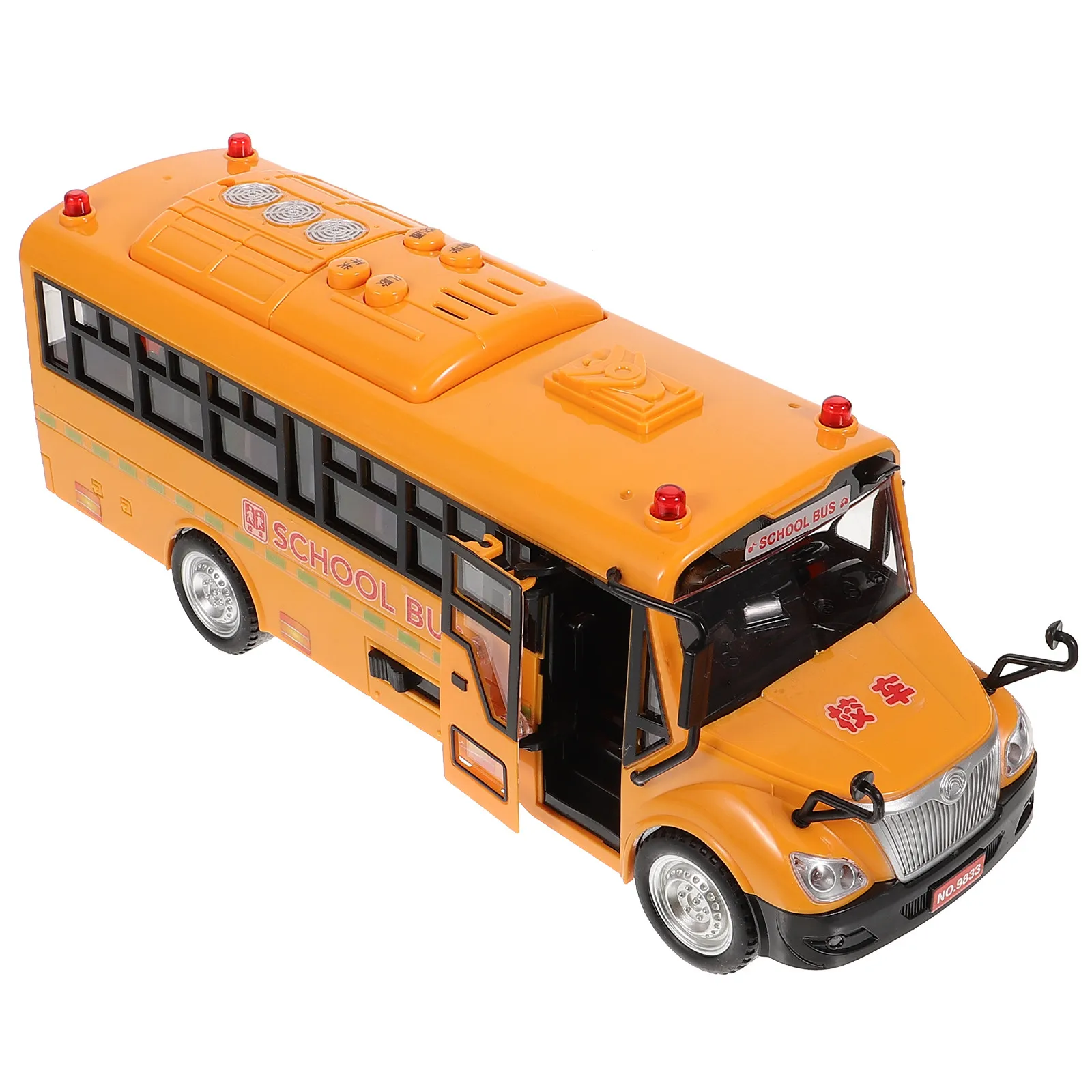 

Yellow Inertia Bus Educational Playing Sound Light School Bus Baby Push Go Vehicle Car for Kids Vehicle Toys Car Toys
