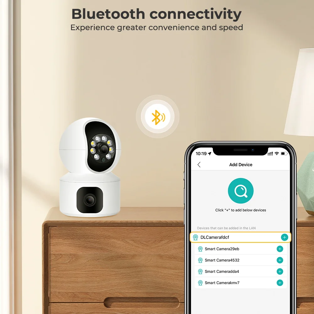 4MP Dual Lens Dual Screen PTZ IP Camera WiFi Baby Monitor Auto Tracking Color Night Vision Video Surveillance Security Camera