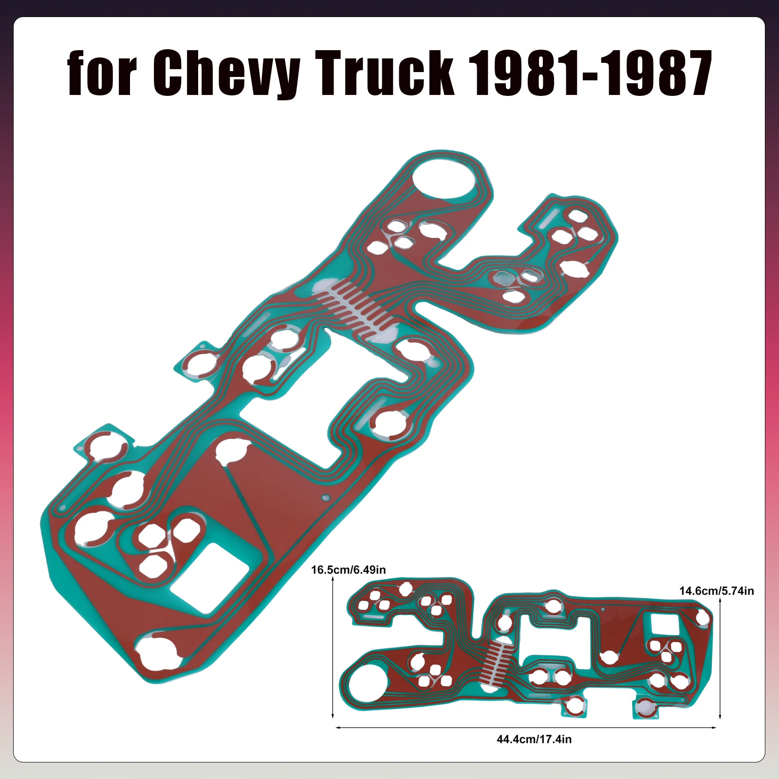 Instrument Cluster Printed Circuit 25044897 for Chevy Truck 81-87 with Gauges w/o Tach Printed Circuit Board