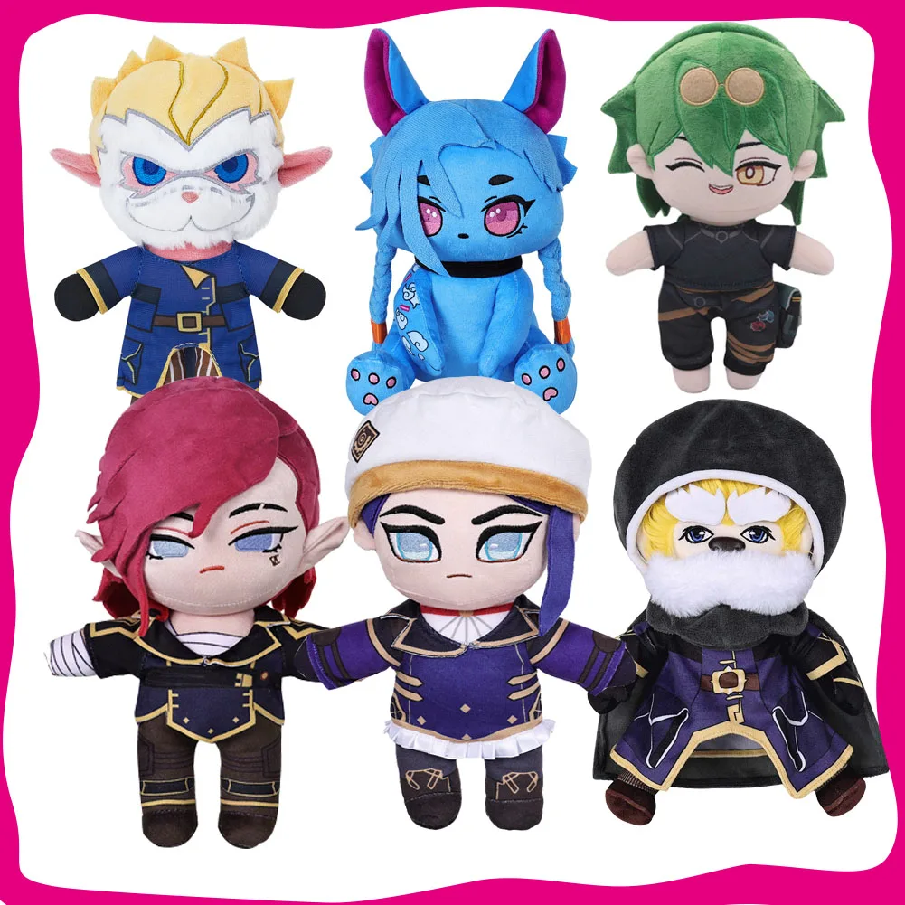 28cm Vi Plush Plushies For Children Game LoL Arcane Caitlyn Cosplay Mascot Figurine Props Xmas Birthday Gifts Halloween Party