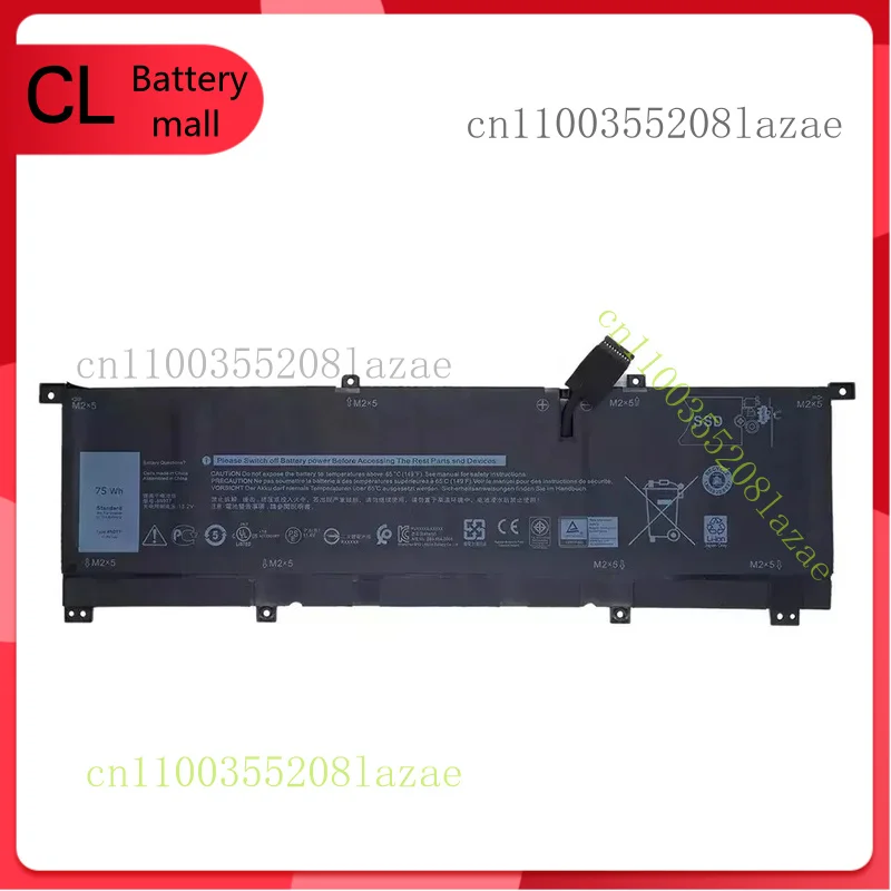 

Аккумулятор 75 Втч 8N0T7 для DELL XPS 15 9575 P73F001 Precision 5530 2-в-1
