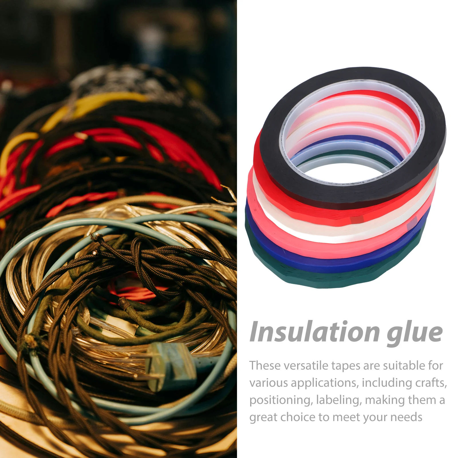 6 لفات شريط عازل رفيع متعدد الاستخدام لتحديد المواقع أشرطة للحرف اليدوية لوحة المسح الجاف أداة الديكور