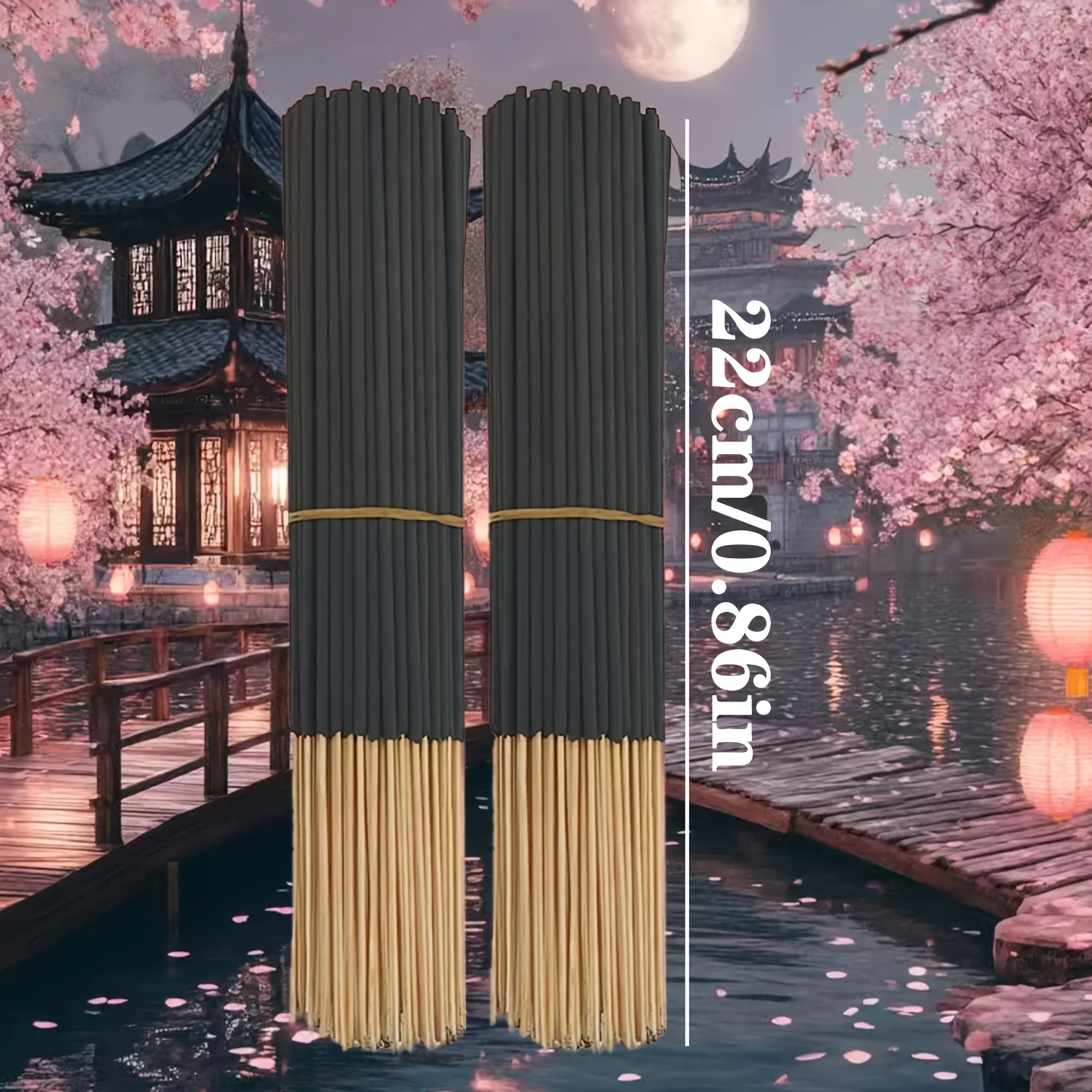 25/55/75/100 Stück japanische Räucherstäbchen mit Kirschblüten-Duft, lange Brenndauer, sanft und sauber, geeignet für Zuhause, Küche und Esszimmer, zur Raumduftkontrolle, als Lufterfrischer, langsam brennende Räucherstäbchen, Räucherstäbchen mit Kirschblüten-Aroma, minimalistisches Design, saubere Brennformel, hochwertige Duftstoffe. – Detail 2