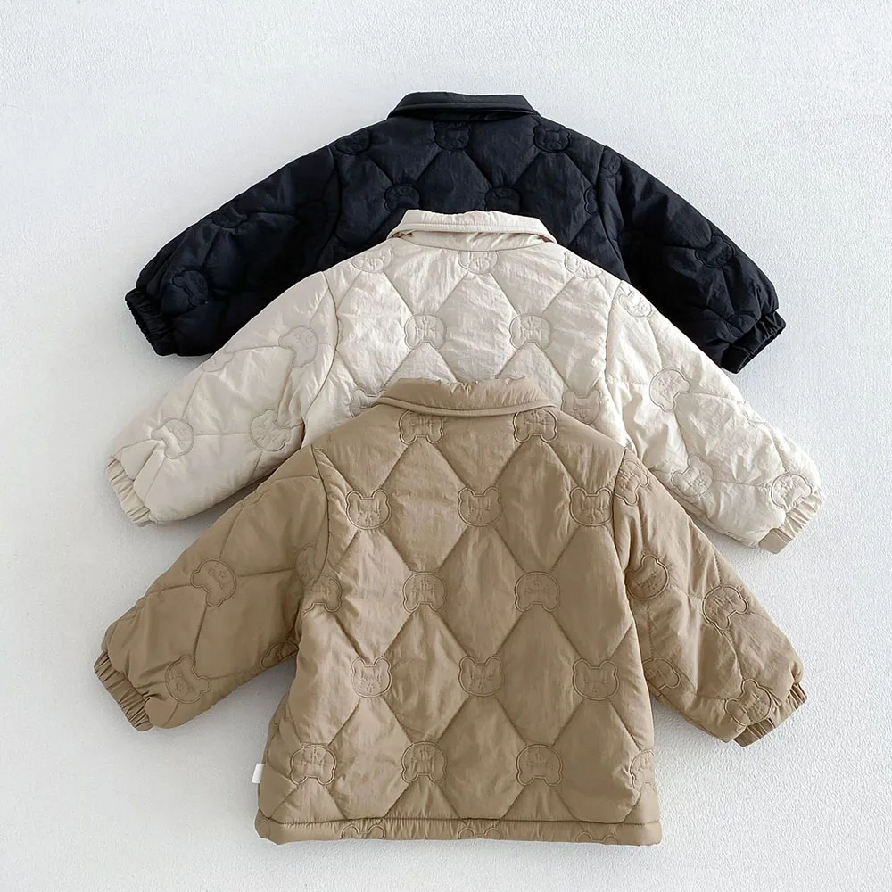 Winter Jackets For Boys Quilted Warm Turn-Down Collar Children Clothing Fashion School Snow Toddler Outerwear Coats