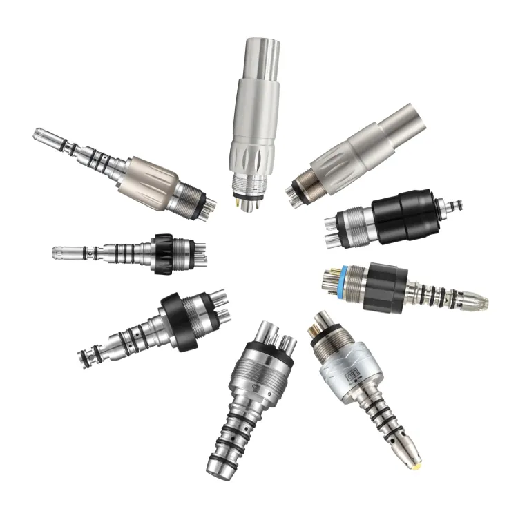 

Professional Led Handpiece Couplings 2/4/6 Hole Quick Connectors Adaptors Fit High Speed Handpiece Dentisits Hand Tool Optionals