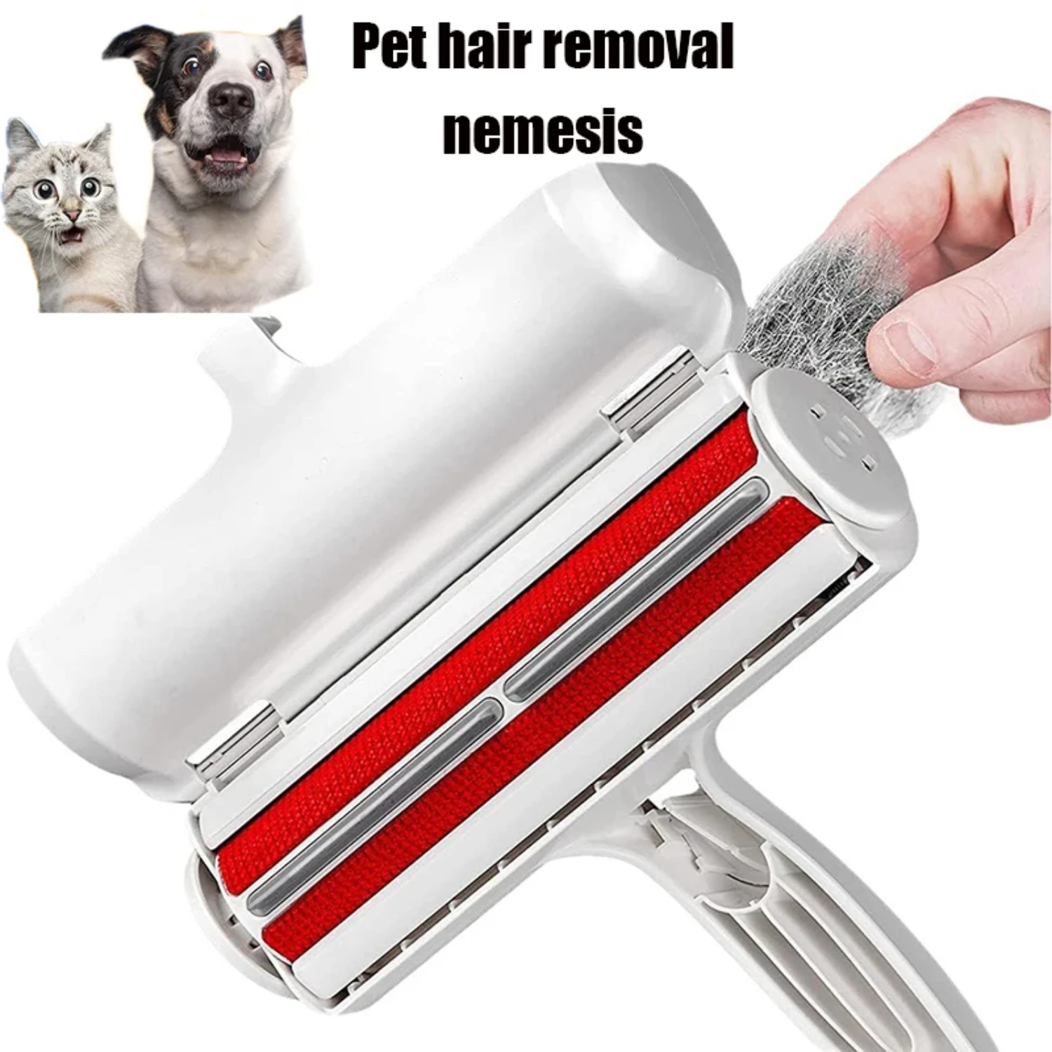 Portable Pet Hair Scraper- Suitable for Sofas, Carpets- Multi Surface Cat and Dog Hair Remover- Efficient Hair Removal Tool