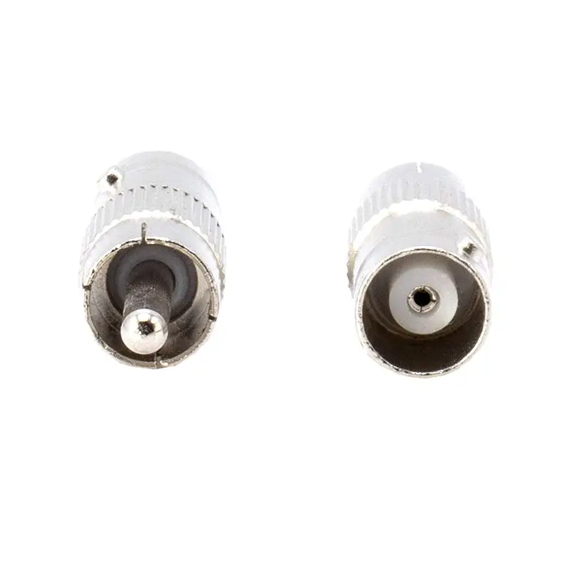 Metal RCA Male to BNC Female Conversion Head, Dedicated RCA to BNC Head For Monitoring Camera Video Head to TV Camera