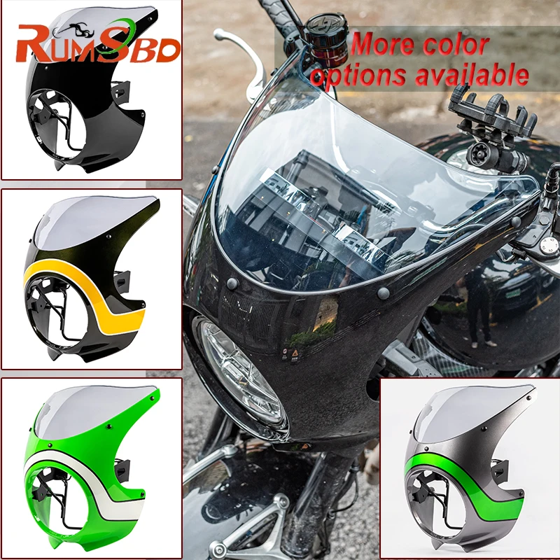 Motorcycle Front Headlight Fairing windscreen For Kawasaki Z900RS 2018-2025 2021 2022 23 2024  Windshield  Racer Retro Headlamp