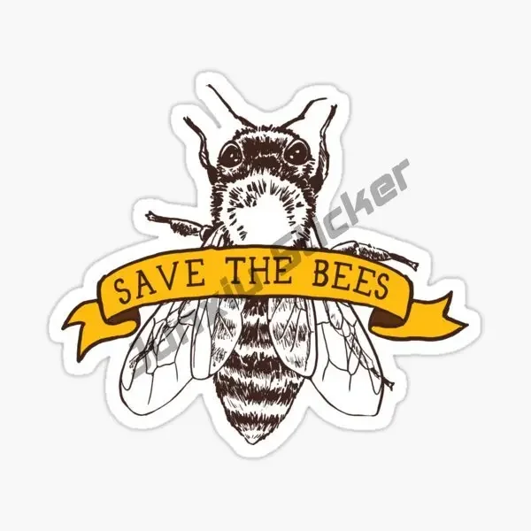 SAVE THE BEES CAR WALL STICKER GREENPEACE STYLE Decals for Car  Anime Phones Caravan Tuning Accessory