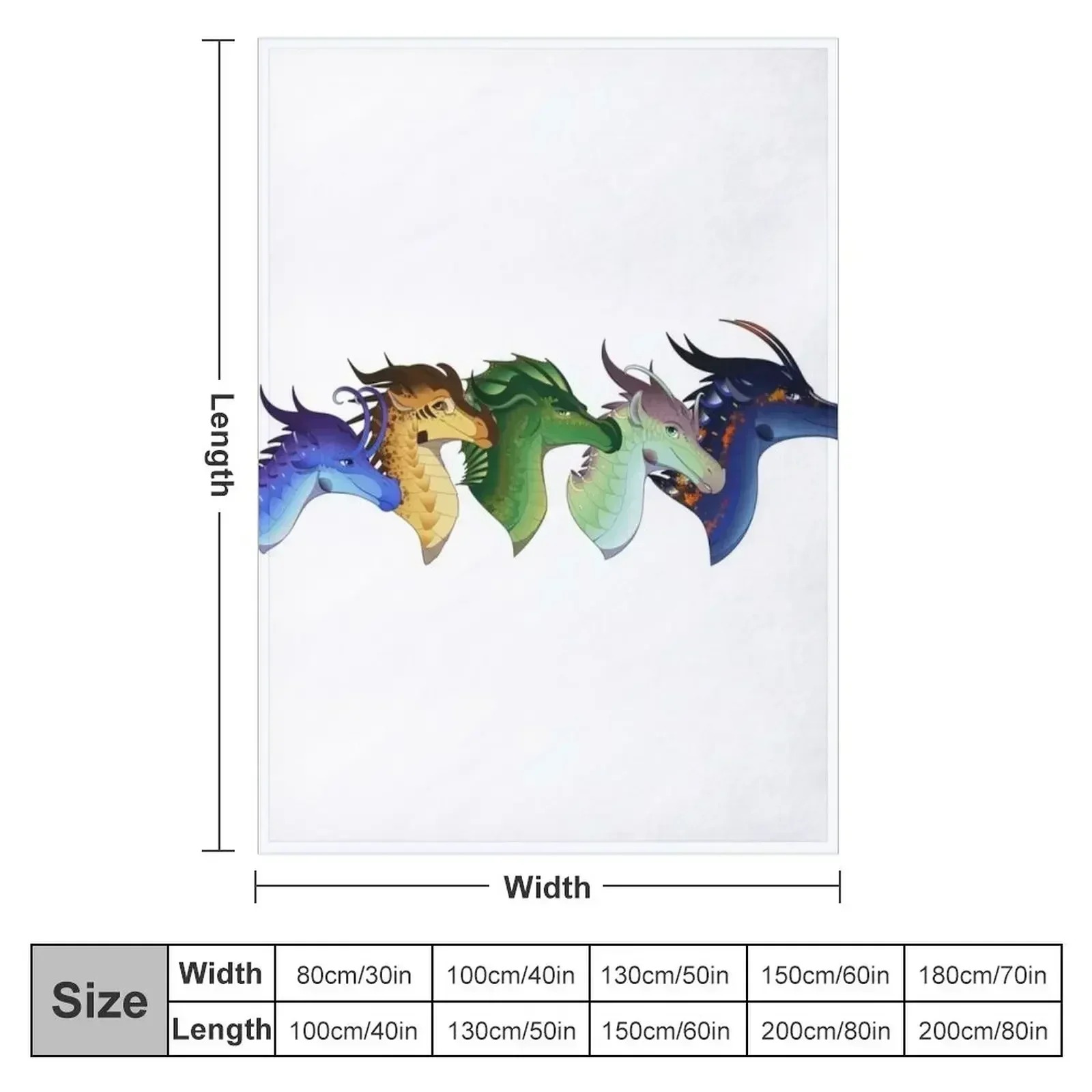 Wings of Fire - Lost Continent Throw Blanket couch cozy soft plush fuzzy picnic outdoor blanket