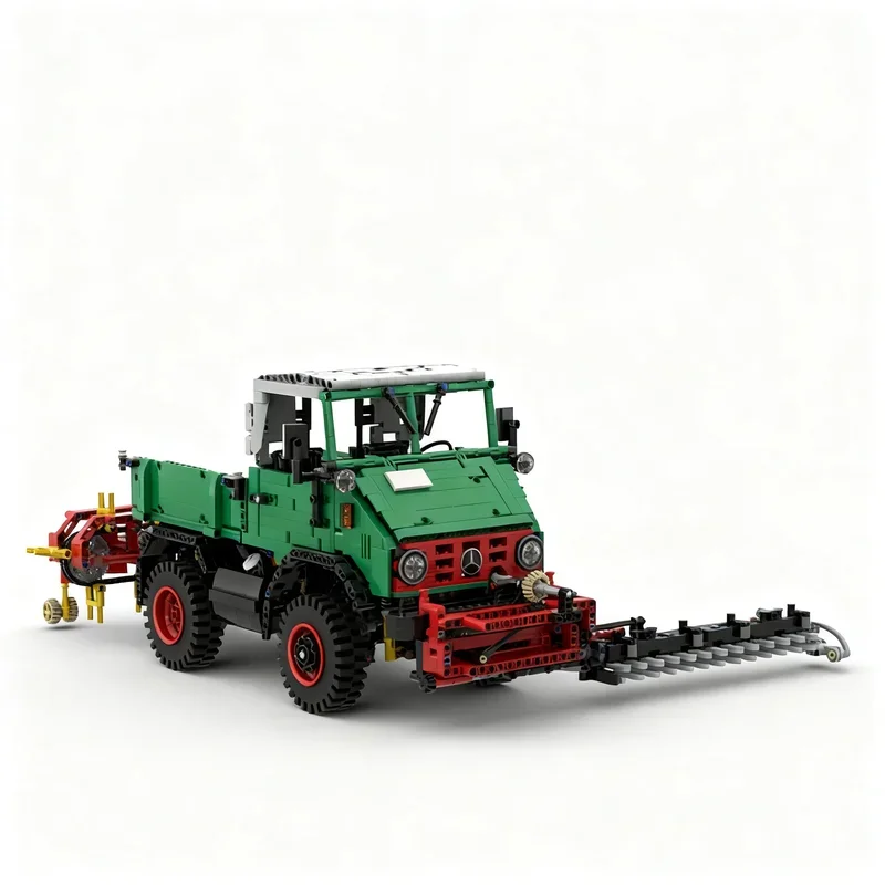 3019PCS Moc City RC Unimog U411 With Band Rake And Cutter Bar Model DIY Creative Ideas Technology Toy Assembly Bricks Gift