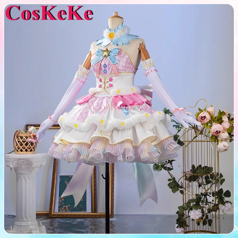 【Customized】CosKeKe Hoshimiya Ichigo Cosplay Anime Aikatsu! Costume Shining Manifesto Singing Suit Activity Role Play Clothing