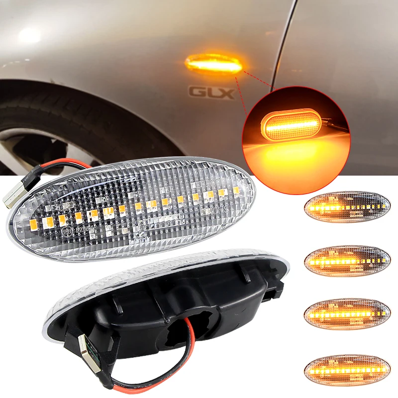 2 قطعة LED الجانب الحاجز مصباح تحديد مكرر بدوره مصباح إشارة لمازدا 323 626 MPV بريماسي بروتج MX-6 تحية OEM B01W-51-120 #5