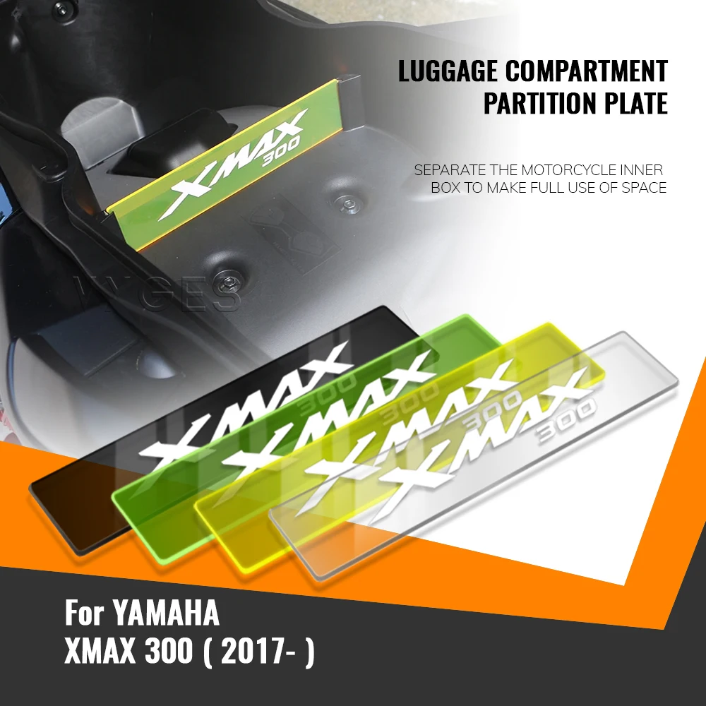 Luggage Compartment Partition Plate For YAMAHA XMAX 300 X-MAX 300 XMAX300 2017- Trunk Separator Compartment Isolation Plate