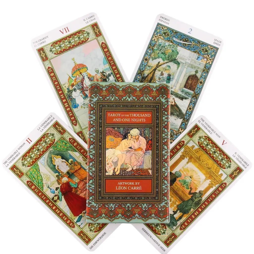 10,3 * 6 cm Tarot Tysiąc I Jednych Noc Talia Tarota Zabawne Wróżenie Tarot Dla Początkujących