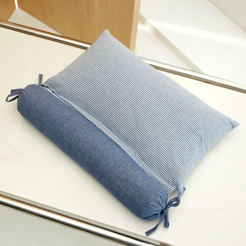 

Connected Buckwheat Pillow for Neck Support Breathable Ergonomic Design with Natural Buckwheat Hulls Adjustable & Orthopedic
