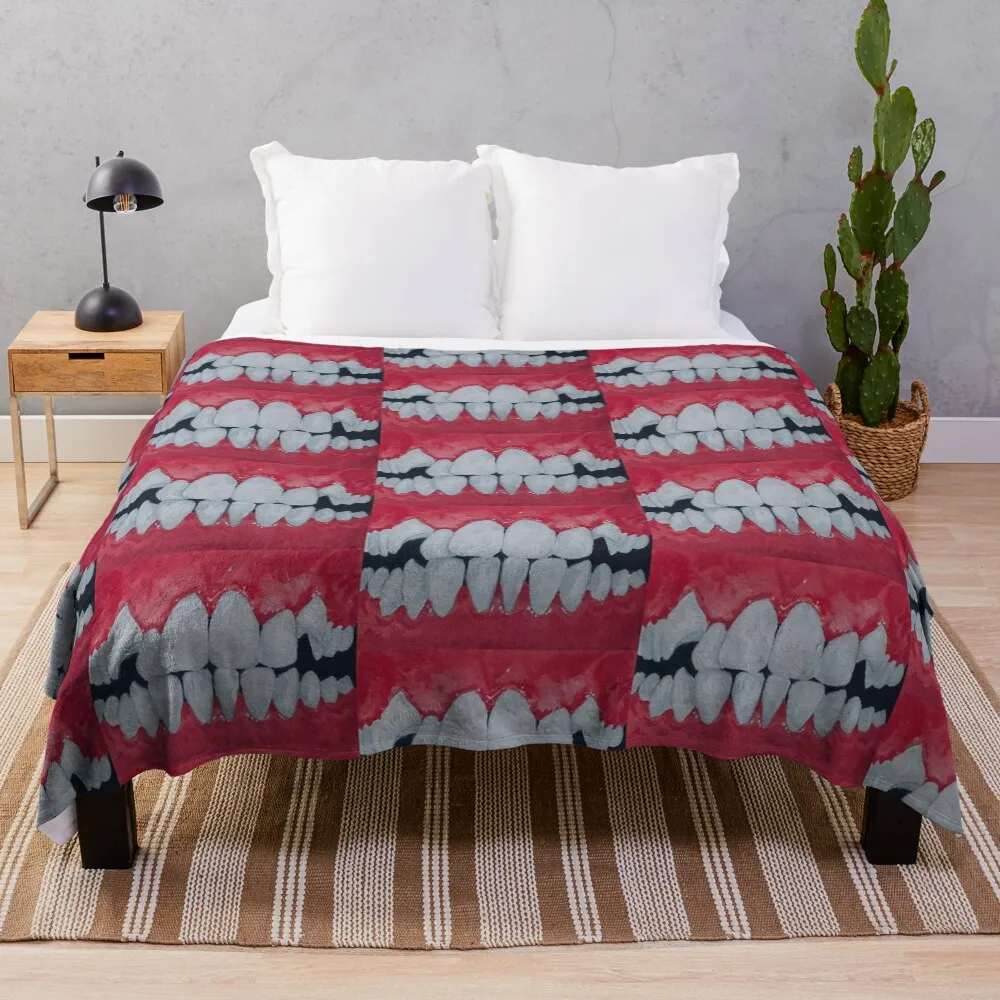 

Teeth Throw Blanket Furry Decoratives Personalized Gift Blankets