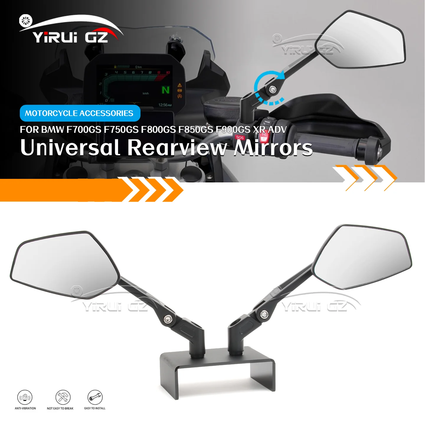 オートバイバックミラー-bmw-f700gs-f750gs-f800gs-adv-f850gs-adv-f900-gs-adv-xr-アルミ調整可能なサイドリアビューミラー