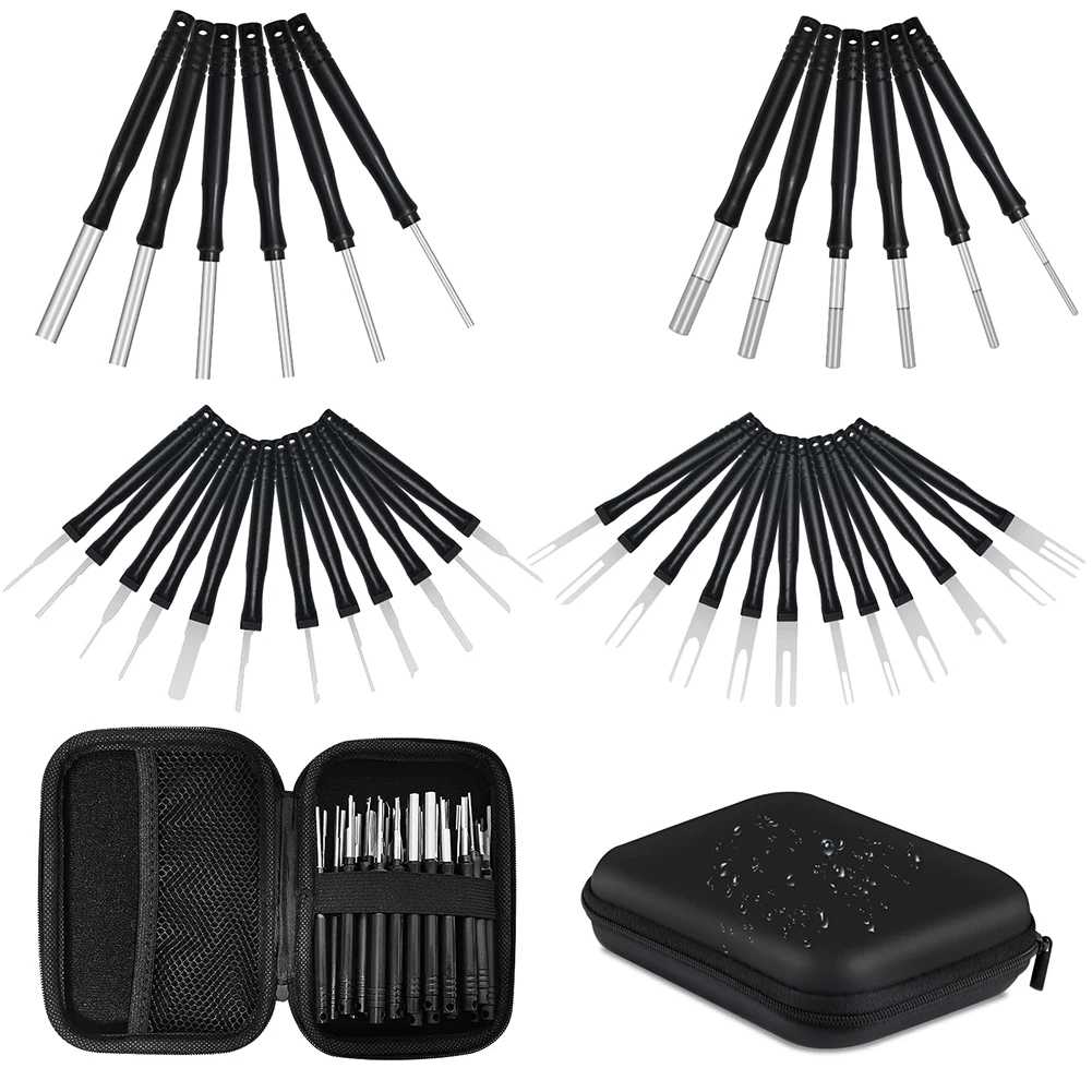 36Pcs/set Car Cable Plug Removal Tool Pin Extractor Remover Key Tools With Box Electrical Wire Plug Puller Car Repair Tool