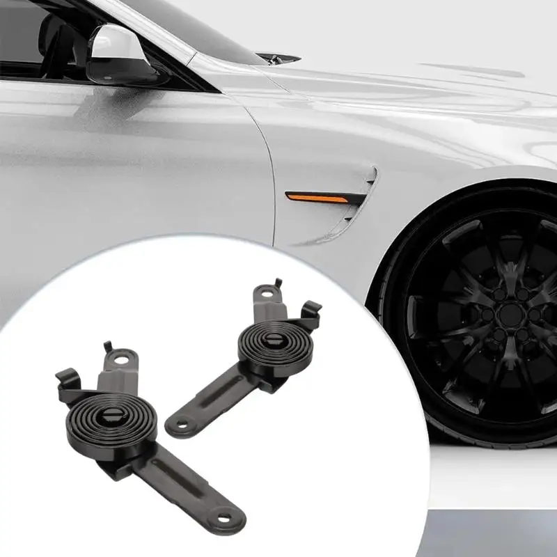 M76E Haubenscharnier-Reparatur-Feder-Set, 2-teiliges Links-Rechts-Paar aus Metall mit flacher Federstruktur, gestanzten Armen – Detail 9