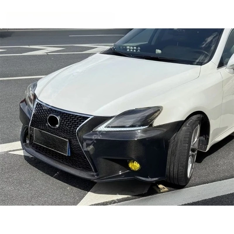 Carbon Fiber Front Bumper for 2006-2012 for IS250 IS300 IS350 Bolt-On Sporty-Style Upgrade Carbon Black