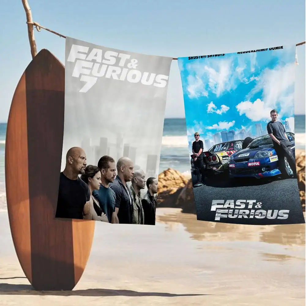Classic Adventure Crime Movie Fast & Furious Beach Towel Bath Towels for Microfiber Quick Dry Sand Free Beach Yoga Spa Gym Pool