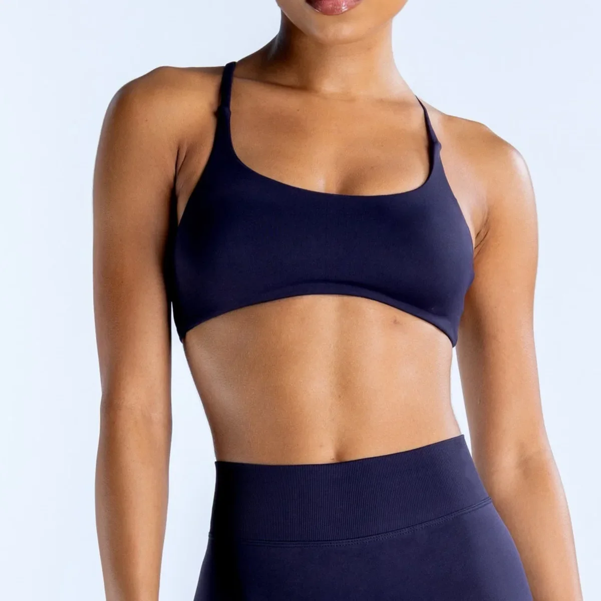 Kunna High-Support Dynamic Twist Back Sports Bra – Seamless Push-Up Gym Top for Women, Yoga & Running Workout Activewear