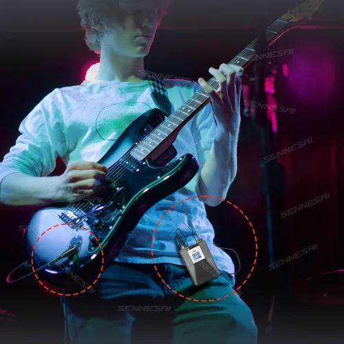 Imagen 2 del producto SENNESAI GLXD24 equipo de transmisión inalámbrica de audio profesional, 6,35 mm, mochila UHF con interfaz XLR, 600-699 MHz 2 canales