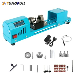 Mini Lathe For Wood Woodworking Milling Machine 12V 24V Turning Lathe Drilling Grinding Machine Mini Lathe Beads Machine