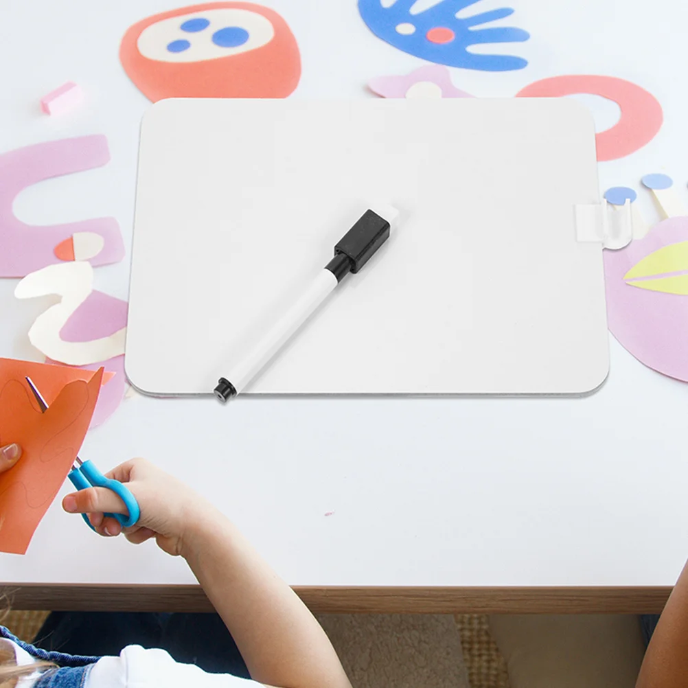 

Mini Whiteboard Writing Board 2 Sets Small Erasable Kids Pad Reusable Desktop Children Answer Practical Lightweight Detail