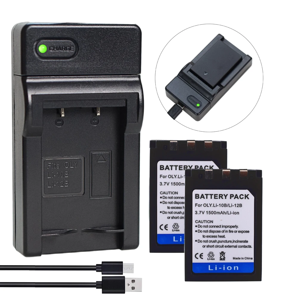 Li12B Li 12B 10B Li10B بطارية لأوليمبوس حقيقية Li-10B Li-12B Li-10C Li-10CN شاحن رفيع