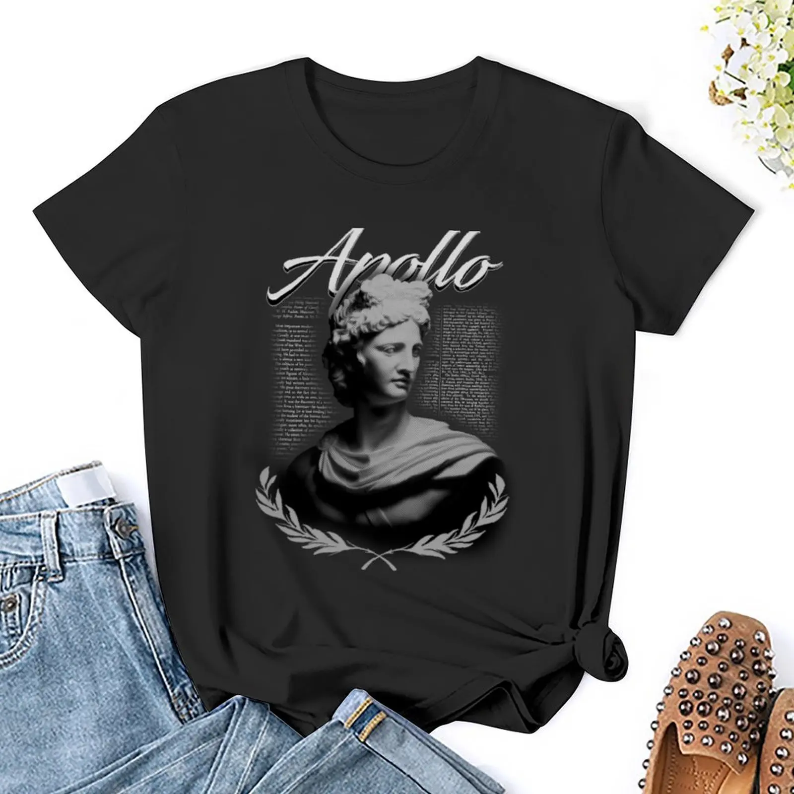 Apollo Graphic t-shirt blacks abbigliamento estetico heavyweights summer top t-shirt da donna