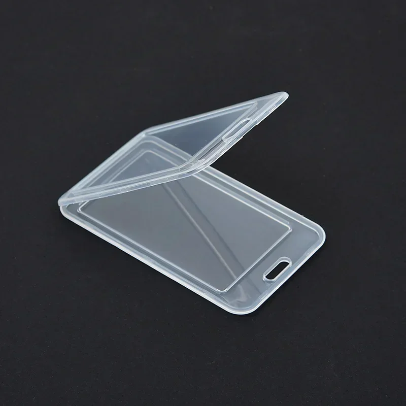 Plastic Clear Id Credit Card Holder for Women Men Waterproof Bank Card Cover Case Clastic Student Badge Card Clip Holder Bag