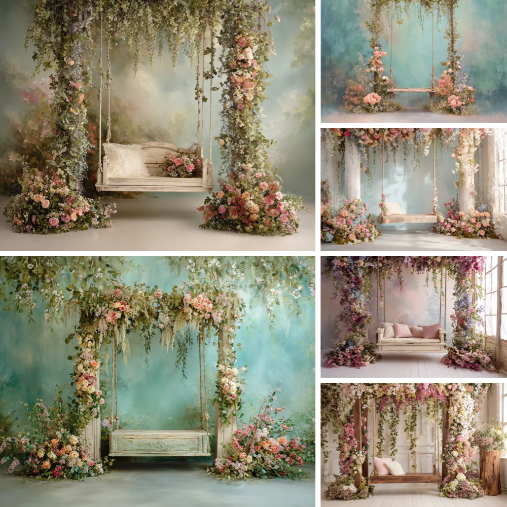 

Wedding Flower Photography Backdrop Abstract Floral Arch Baby Birthday Pregnant Bridal Shower Ceremony Portrait Photo Background