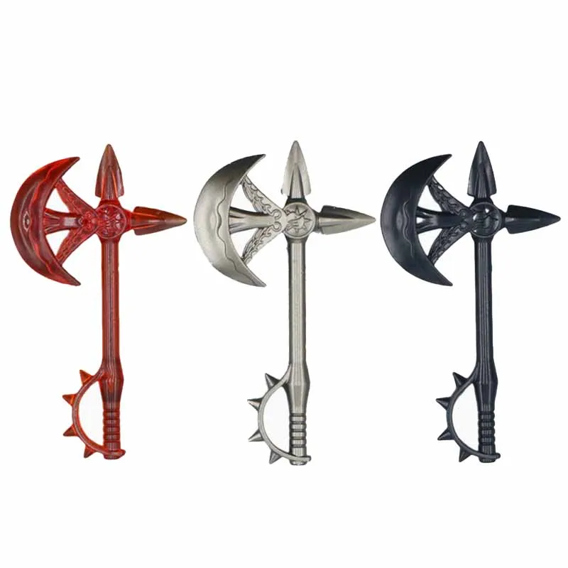 Medieval Figure Weapon Accessories Kit Building Blocks King Sword Lion King Shield Trident Battle Axe Double-edged Axe Brick Toy